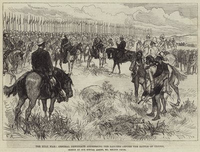 The Zulu War, General Newdigate Addressing the Lancers Before the Battle of Ulundi by Melton Prior